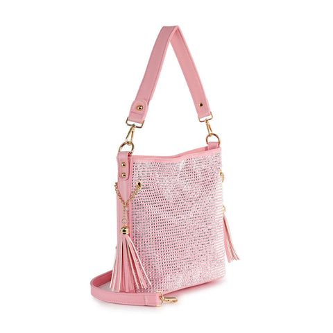 Sparkling Rhinestone Hobo Handbag