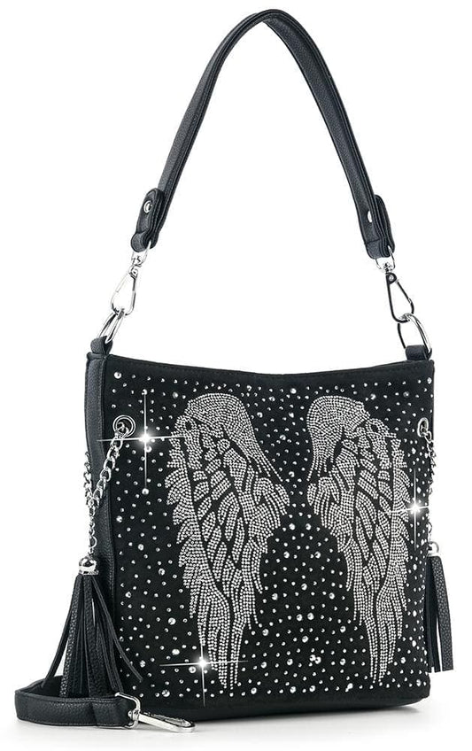 Wings Design Hobo Crossbody Handbag