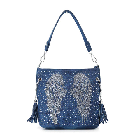 Wings Design Hobo Crossbody Handbag