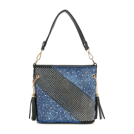 Bold Rhinestone Print  Hobo Crossbody