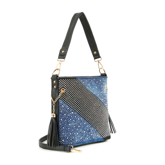 Bold Rhinestone Print  Hobo Crossbody
