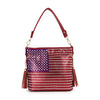 Rhinestone Flag Americana Hobo Crossbody