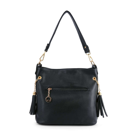 Rhinestone Geometric Design Hobo Crossbody