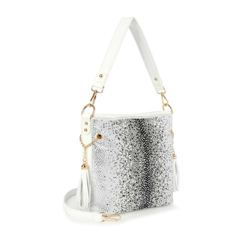 Unique Rhinestone Design Hobo Crossbody