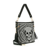 Unique Bling Skull Design Hobo Crossbody