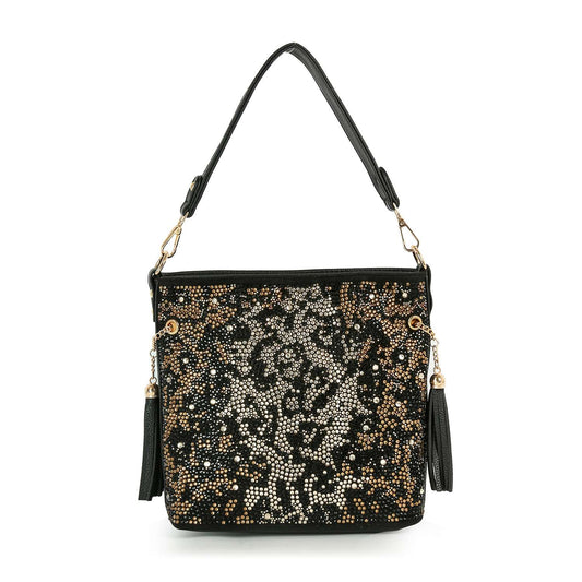 Gorgeous Rhinestone Bling Animal Design Hobo