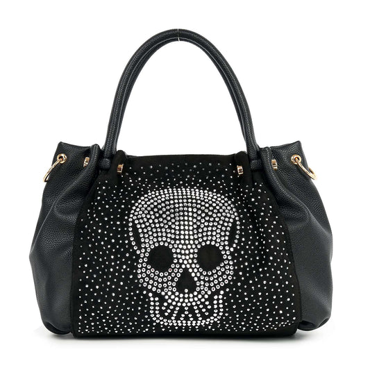 Sparkling Skull Design Fashion Handbag
