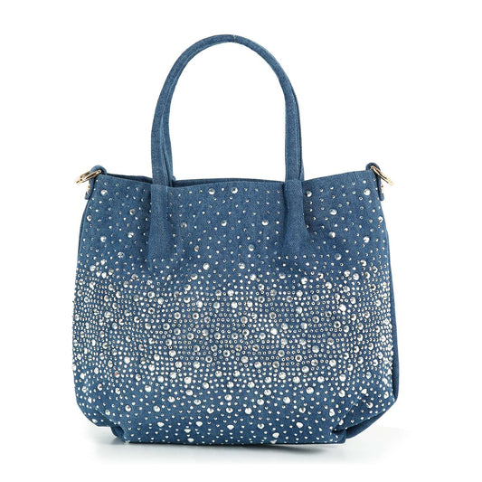 Glamorous Ombre Rhinestone Pattern Tote Handbag