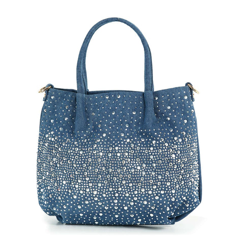 Glamorous Ombre Rhinestone Pattern Tote Handbag