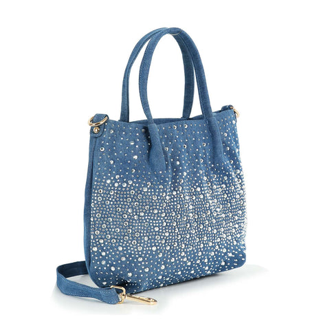 Glamorous Ombre Rhinestone Pattern Tote Handbag