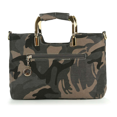 Rhinestone Owl Camo Tote Handbag