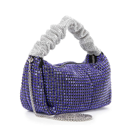 Ruched Sparkling Stone Fashion Bag