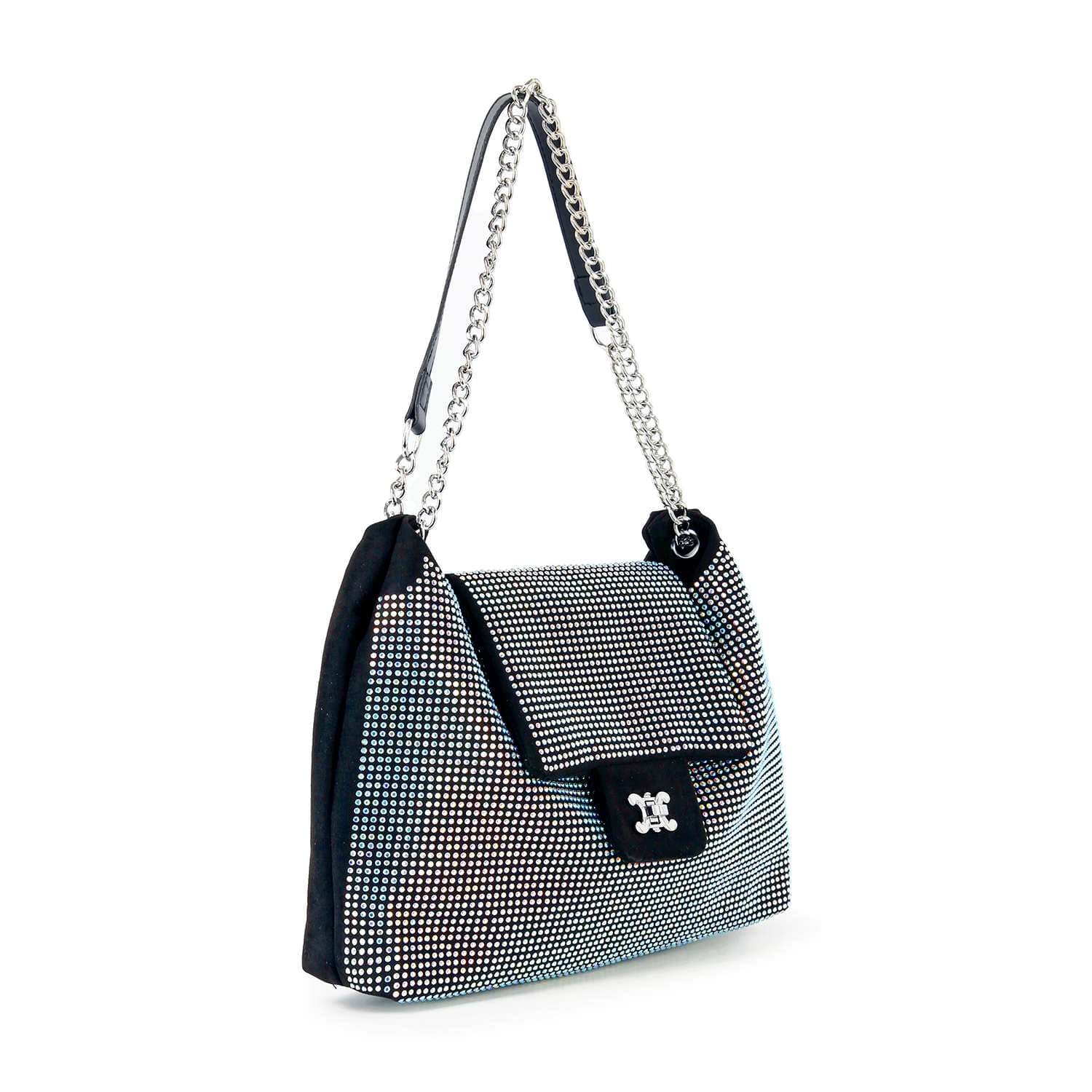 Front Flap Rhinestone Shoulder Bag – handbagexpress