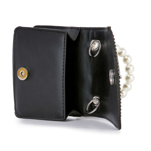 Pearl and Rhinestone Accented Petite Handbag