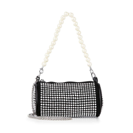 Rhinestone and Pearl Accented Petite Evening Bag