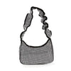 Ruffled Accent Dazzling Petite Hobo Handbag