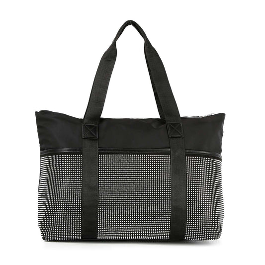 Rhinestone Accented Travel Tote Bag