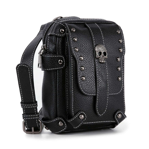 Stud and Skull Crossbody Bag