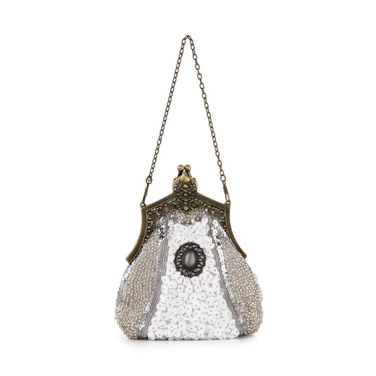 Ornate Retro Stone Evening Bag