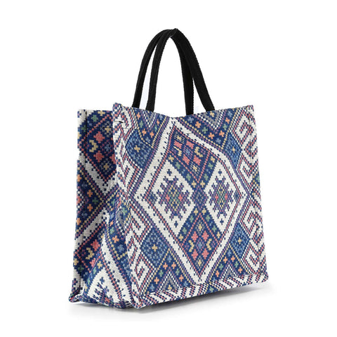 Woven Tapestry Tote Handbag