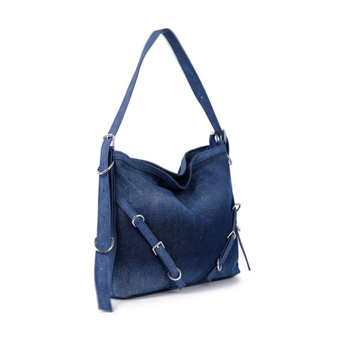 Buckle Accented Hobo Handbag