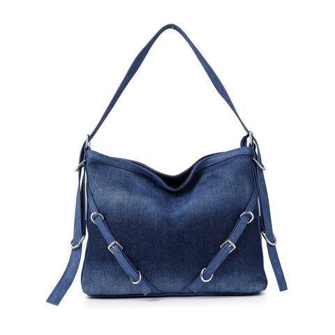 Buckle Accented Hobo Handbag