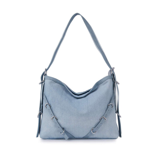 Buckle Accented Hobo Handbag