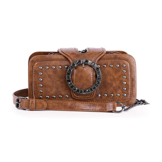 Stud And Stone Organizer Crossbody