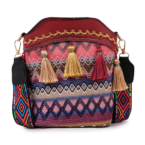 Woven Petite Bucket Crossbody Bag