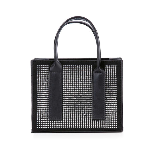 Petite Rhinestone Accented Hand Tote