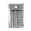 Metal Mesh Rhinestone Daisy Cell Phone Crossbody