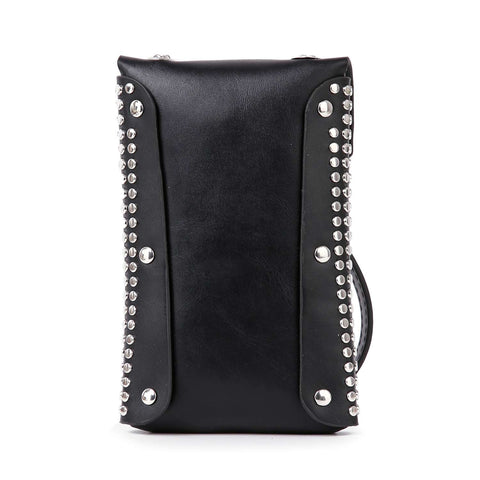 Studded Front Flap Cell Phone Crossbody