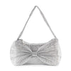 Bow Design Rhinestone Accented Evening Bag