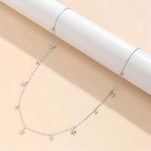 Delicate Silver Stars Waist Chain