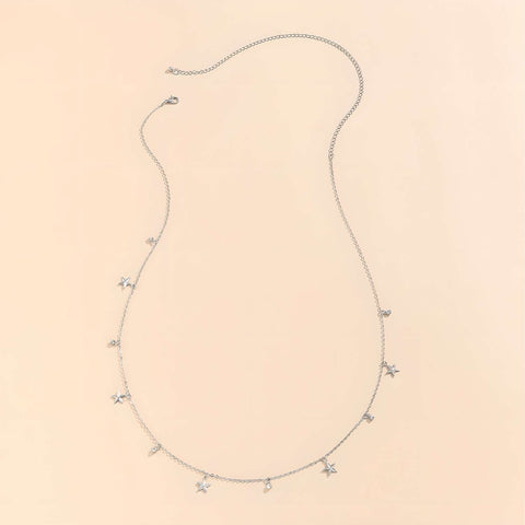 Delicate Silver Stars Waist Chain