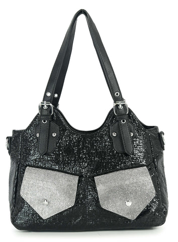 Dazzling Front Pocket Tote Handbag