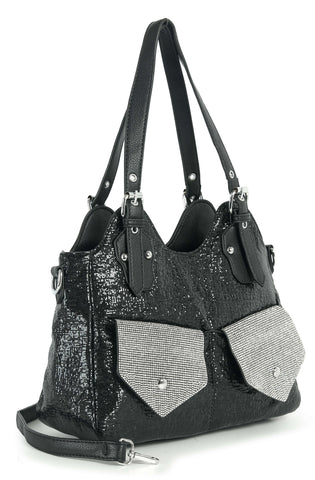 Dazzling Front Pocket Tote Handbag