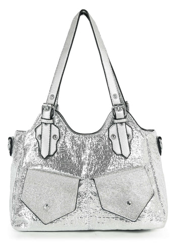 Dazzling Front Pocket Tote Handbag