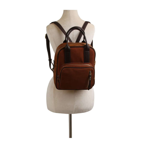 Genuine Leather Convertible Backpack