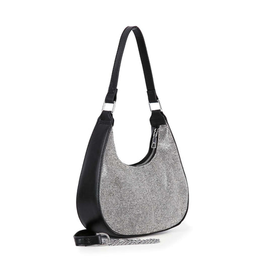 Dazzling Rhinestone Hobo Handbag