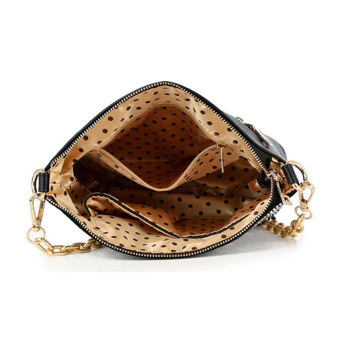 Stunning  Rhinestone Patterned Hobo Handbag