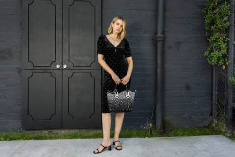 Rhinestone Ombre Design Elegant Tote