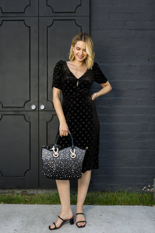 Rhinestone Ombre Design Elegant Tote