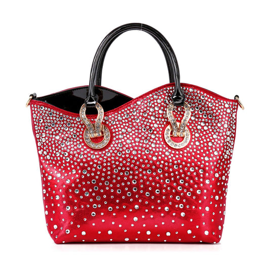 Rhinestone Ombre Design Elegant Tote