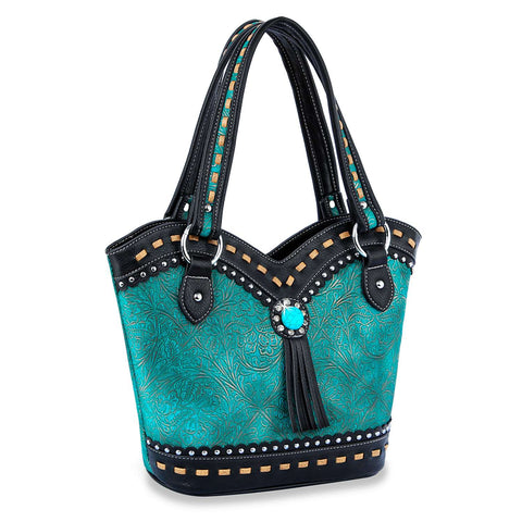 Western Style Embossed Handbag