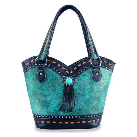 Western Style Embossed Handbag