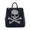 Skull Design Sparkling Rhinestone Backpack