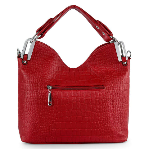 Studded Rhinestone Embossed Fashion Handbag