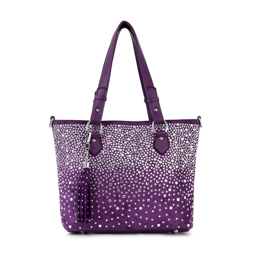 Glamorous Rhinestone Shopper Tote