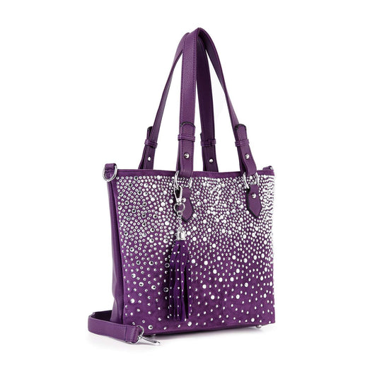 Glamorous Rhinestone Shopper Tote